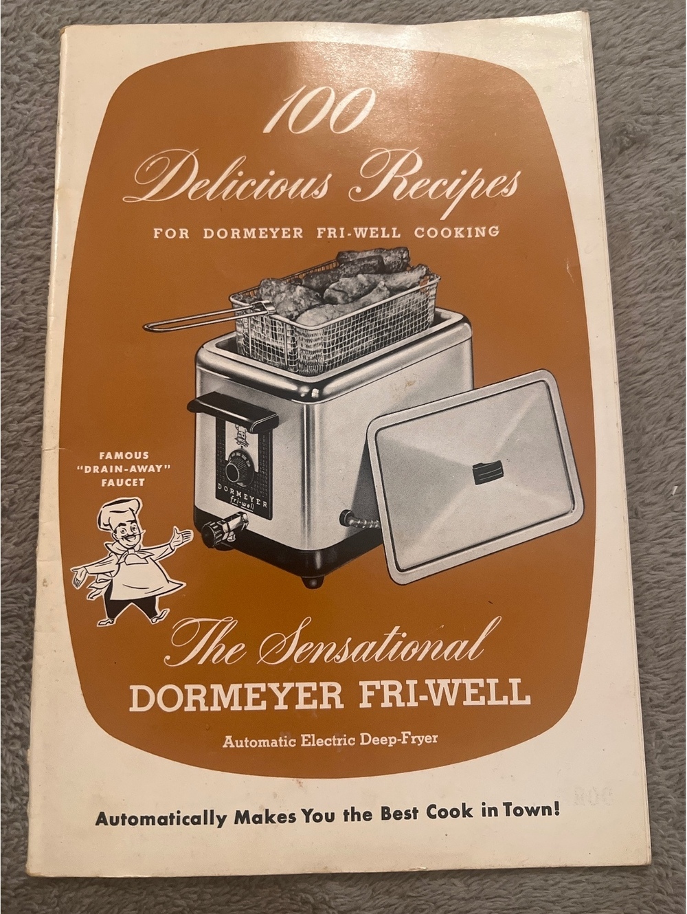 Vintage Dormeyer Fri-Well Automatic Electric Deep-Fryer Recipe Book